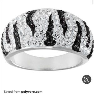 Crystal radiance zebra ring